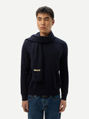 Kaszmirowy szalik z dzianiny unisex | GOBI Cashmere #color_granatowa marynarka