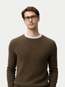 Męski kaszmirowy sweter prążkowany | GOBI Cashmere #color_cub