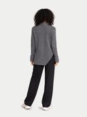 Sweter kaszmirowy z odpinanym kołnierzem Szary Kamień - Gobi Cashmere #color_szary kamień