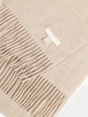 Kaszmir Męski Szal Z Frędzlami - Gobi Cashmere #color_ciepła szarość