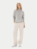 Kaszmir Damski Sweter Z Półgolfem - Gobi Cashmere #color_błękit świtu
