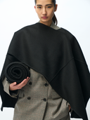 Kaszmirowy Poncho Wersja Uniwersalna Czarny - Gobi Cashmere #color_czarny
