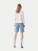 Bawełniano-kaszmirowy sweter dekolt w łódkę|GOBI Cashmere #color_szeptana biel