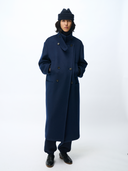 Uniseksowy Płaszcz Trench z Kaszmiru Granatowa Marynarka - Gobi Cashmere #color_granatowa marynarka