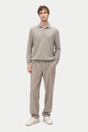 Kaszmir Męski Sweter Polo- Gobi Cashmere #color_błękit świtu