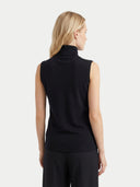 Damska koszula kaszmirowa ze stójką | GOBI Cashmere #color_czarny