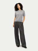 Kobiety Sweter z kaszmiru z krótkim rękawem | GOBI Cashmere #color_wysoki wzrost