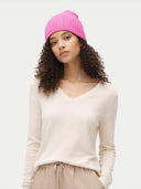 Kaszmirowa czapka z dzianiny RóżOwa Zorza Polarna - Gobi Cashmere #color_różowa zorza polarna