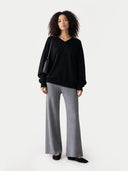 Women's Cashmere Pants Navy - Gobi Cashmere #color_ponura szarość
