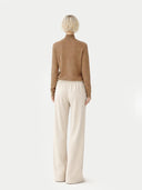 Kaszmir Damski Sweter Z Półgolfem Szarobrązowy - Gobi Cashmere #color_szarobrązowy