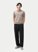 Koszulka polo z kaszmiru i jedwabiu | GOBI Cashmere #color_szarobrązowy