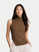 Women's Turtle Neck Cashmere Vest | GOBI Cashmere #color_cub