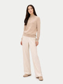 Kaszmir Damski Sweter Z Półgolfem Szarobrązowy - Gobi Cashmere #color_ciepła szarość