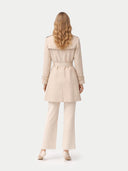 Średniej długości kaszmirowy trencz | GOBI Cashmere #color_ciepła szarość
