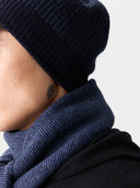 Czapka z kaszmiru o splocie prążkowanym | GOBI Cashmere #color_granatowa marynarka