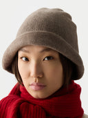 Elegancki Kapelusz Bucket z Filcu SzarobrąZowy - Gobi Cashmere #color_szarobrązowy