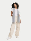 Szalik kaszmirowy z frędzlami BłęKitne Opary - Gobi Cashmere #color_błękitne opary