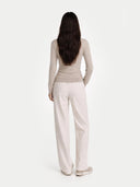 Kaszmir Damski Klasyczny Sweter Z Golfem Szarobrązowy - Gobi Cashmere #color_szarobrązowy