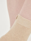 Kaszmir Unisex Skarpety z Przyciętej Dzianiny Szarobrązowy - Gobi Cashmere #color_beżowy