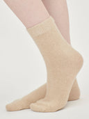 Kaszmir Unisex Skarpety z Przyciętej Dzianiny Szarobrązowy - Gobi Cashmere #color_beżowy