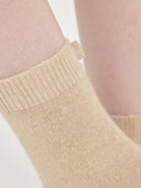 Kaszmir Unisex Skarpety z Przyciętej Dzianiny Szarobrązowy - Gobi Cashmere #color_beżowy