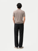 Koszulka polo z kaszmiru i jedwabiu | GOBI Cashmere #color_szarobrązowy
