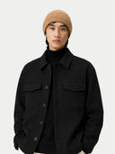 Czapka kaszmirowa z dzianiny /uniseks/ #color_migdałowy #color_migdałowy