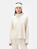 Kaszmirowa opaska na głowę uniseks w kolorze Organic | GOBi Cashmere #color_białawy
