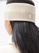 Kaszmirowa opaska na głowę uniseks w kolorze Organic | GOBi Cashmere #color_białawy