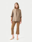 Kaszmirowa kurtka ponczo z kieszeniami | GOBI Cashmere #color_szarobrązowy