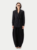 Kaszmirowy Marynarka Double-Breasted Czarny - Gobi Cashmere #color_czarny