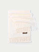 Kaszmirowy szalik tkany BiałAwy - Gobi Cashmere #color_białawy