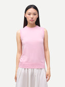 Kamizelka damska z kaszmiru o luźnym kroju KwitnąCy MigdałOwiec - Gobi Cashmere #color_kwitnący migdałowiec