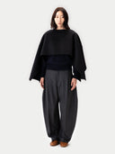 Kaszmirowy Poncho Wersja Uniwersalna Czarny - Gobi Cashmere #color_czarny