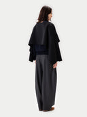 Kaszmirowy Poncho Wersja Uniwersalna Czarny - Gobi Cashmere #color_czarny