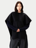 Kaszmirowy Poncho Wersja Uniwersalna Czarny - Gobi Cashmere #color_czarny
