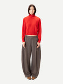 Sweter z kaszmiru z podwójnym kołnierzem Fiery Red - Gobi Cashmere #color_fiery red