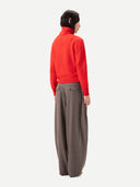 Sweter z kaszmiru z podwójnym kołnierzem Fiery Red - Gobi Cashmere #color_fiery red