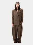 Kaszmirowy Marynarka Double-Breasted Sepia - Gobi Cashmere #color_sepia