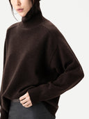 Sweter z kaszmiru typu unisex z wysokim kołnierzem Mole - Gobi Cashmere #color_mole