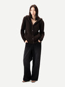 Kardigan z kaszmiru z szerokimi ramionami i kapturem Molé - Gobi Cashmere #color_molé
