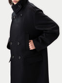Uniseksowy Płaszcz Trench z Kaszmiru Czarny - Gobi Cashmere #color_czarny