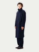 Uniseksowy Płaszcz Trench z Kaszmiru Granatowa Marynarka - Gobi Cashmere #color_granatowa marynarka