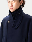 Uniseksowy Płaszcz Trench z Kaszmiru Granatowa Marynarka - Gobi Cashmere #color_granatowa marynarka