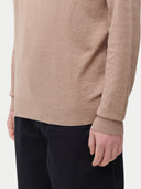 Męski sweter z bawełny i kaszmiru z długim rękawem Wilk LeśNy - Gobi Cashmere #color_wilk leśny