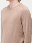 Męski sweter z bawełny i kaszmiru z długim rękawem Wilk LeśNy - Gobi Cashmere #color_wilk leśny