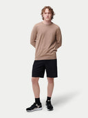 Męski sweter z bawełny i kaszmiru z długim rękawem Wilk LeśNy - Gobi Cashmere #color_wilk leśny