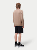 Męski sweter z bawełny i kaszmiru z długim rękawem Wilk LeśNy - Gobi Cashmere #color_wilk leśny