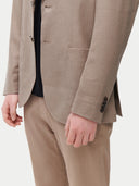 Kaszmirowa marynarka męska jednorzędowa| Gobi Cashmere #color_szarobrązowy