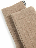 Kaszmir Unisex Skarpety z Prążkowanej Dzianiny Szarobrązowy - Gobi Cashmere #color_szarobrązowy